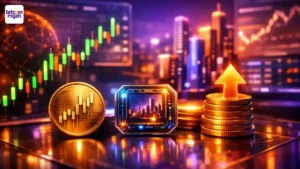 Visuele weergave van tokenized stocks en hun sterke groei in 2025 binnen een moderne crypto-markt