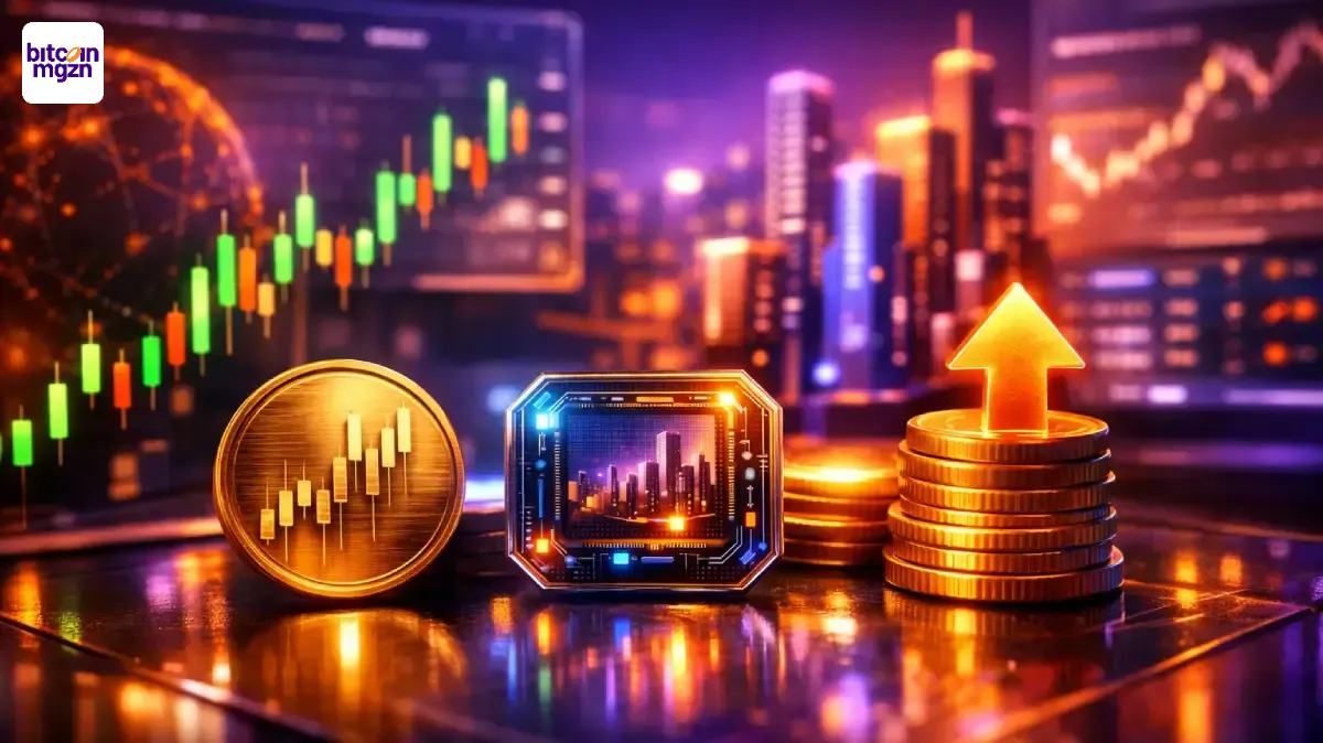 Visuele weergave van tokenized stocks en hun sterke groei in 2025 binnen een moderne crypto-markt