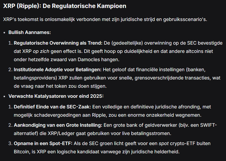 Voorspellingen voor Ripple (XRP) - Bron: DeepSeek AI