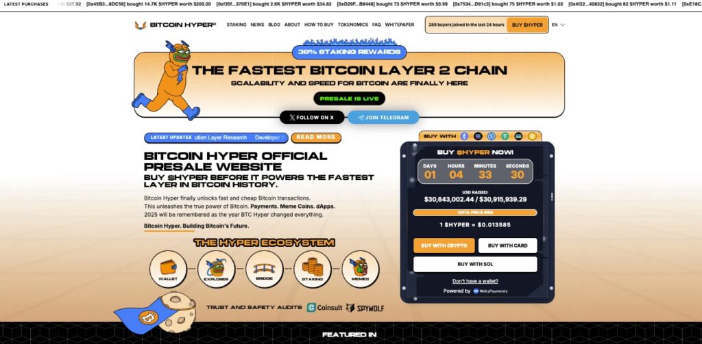 Bitcoin hyper presale HYPER