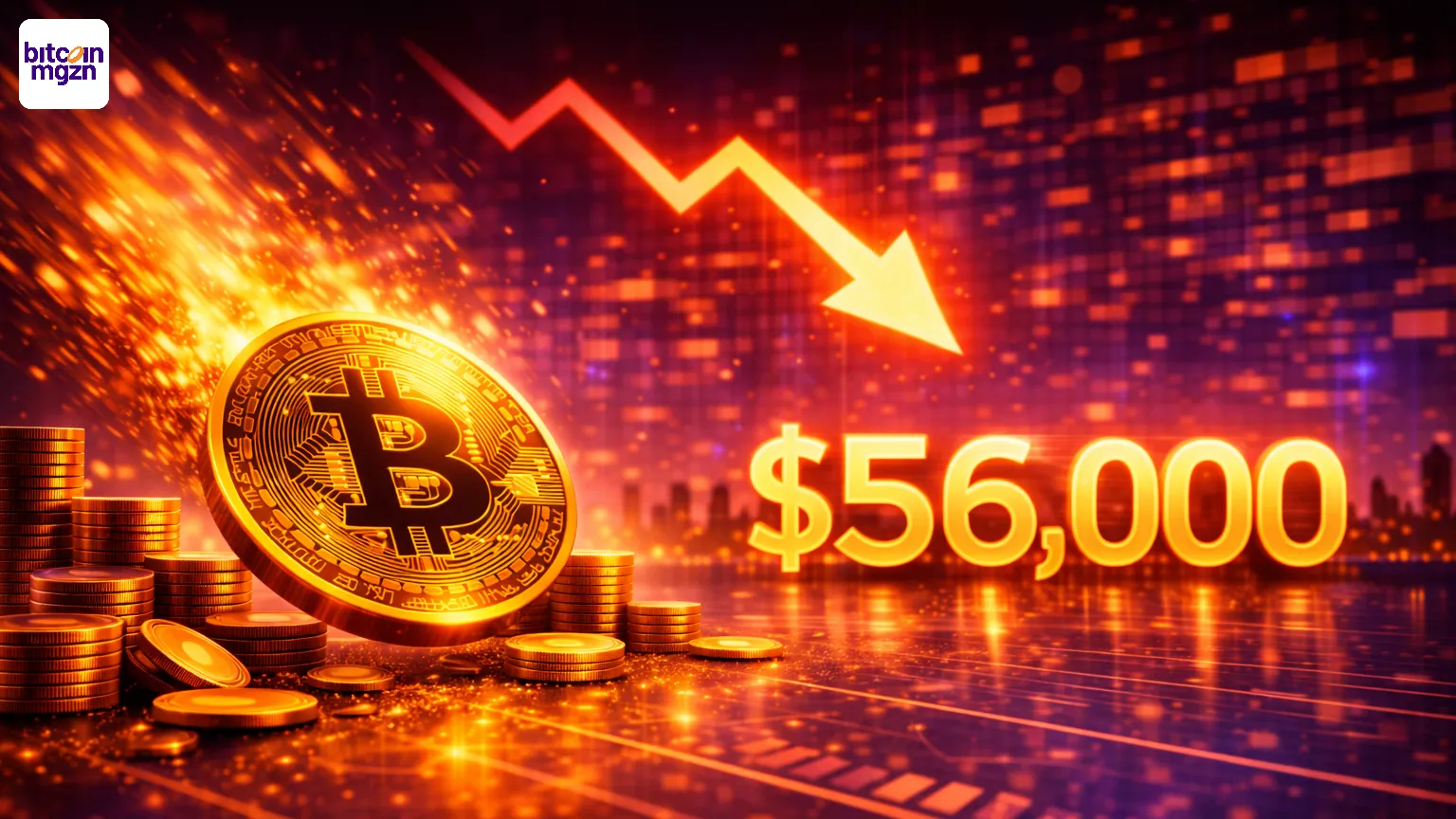 Bitcoin onder druk: analist ziet koers dalen naar $ 56.000