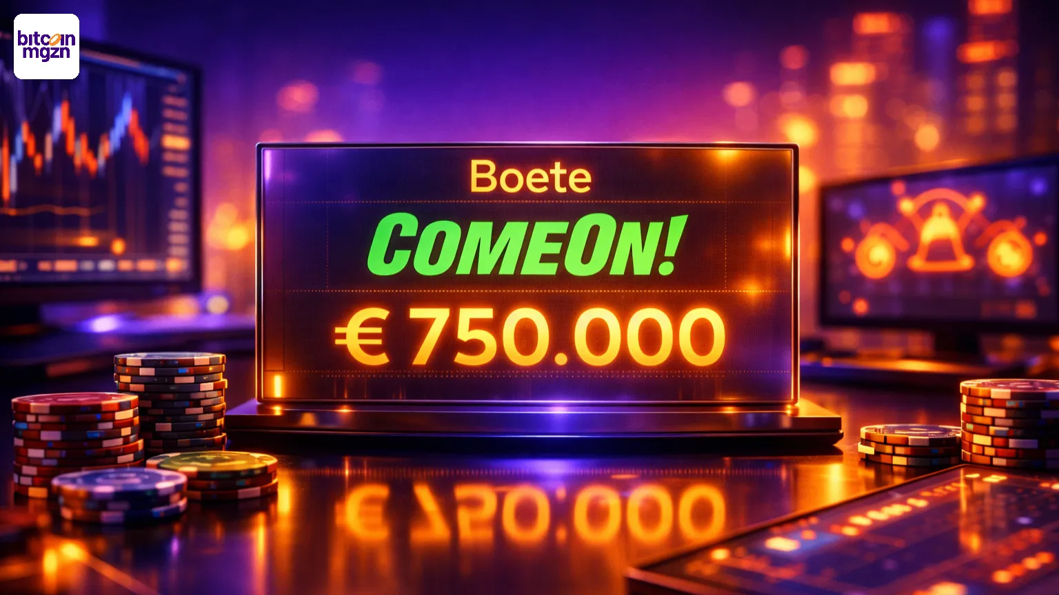 ComeOn krijgt € 750.000 boete van Kansspelautoriteit