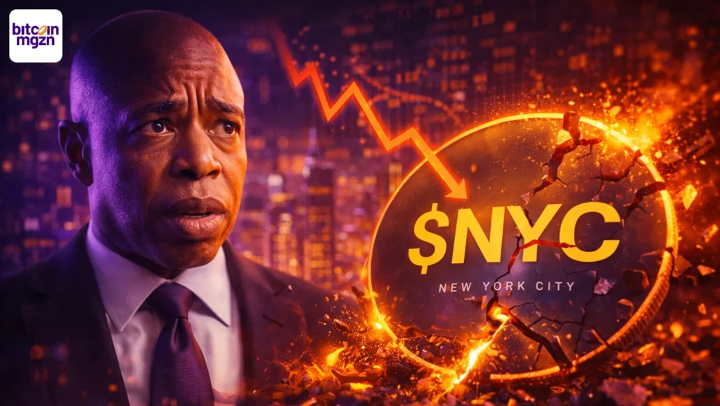 Eric Adams NYC token crasht 80% op lanceerdag – mega crypto rugpull schokt markt