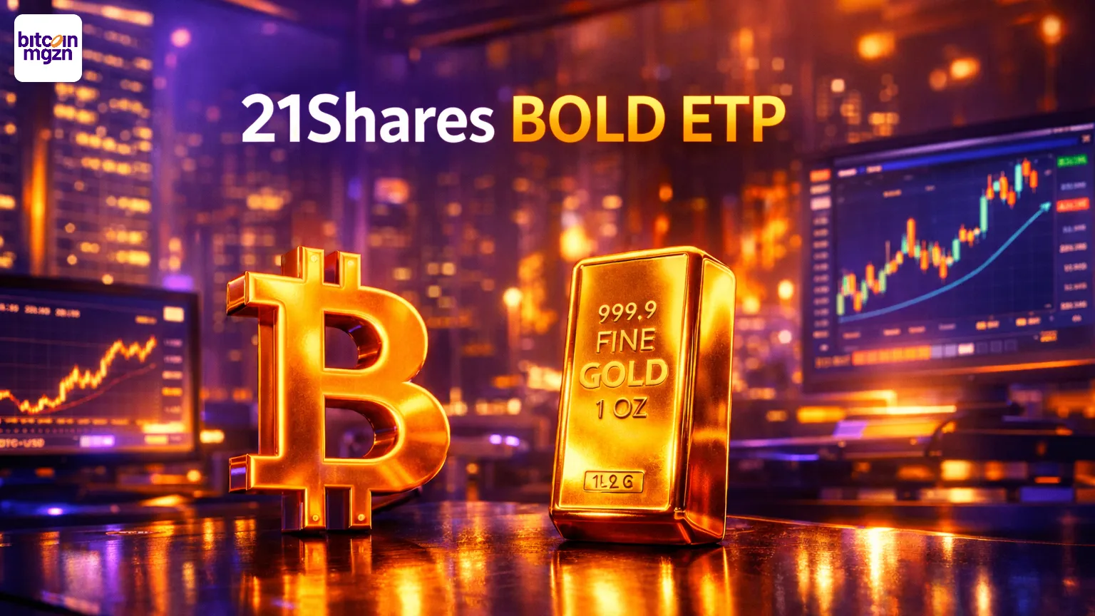 Goud en Bitcoin in 1 product 21Shares lanceert BOLD ETP