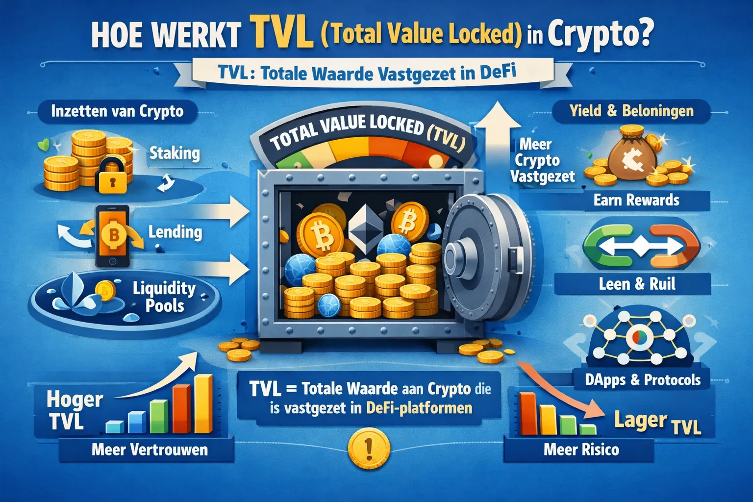 Hoe werkt TVL (Total Value Locked)