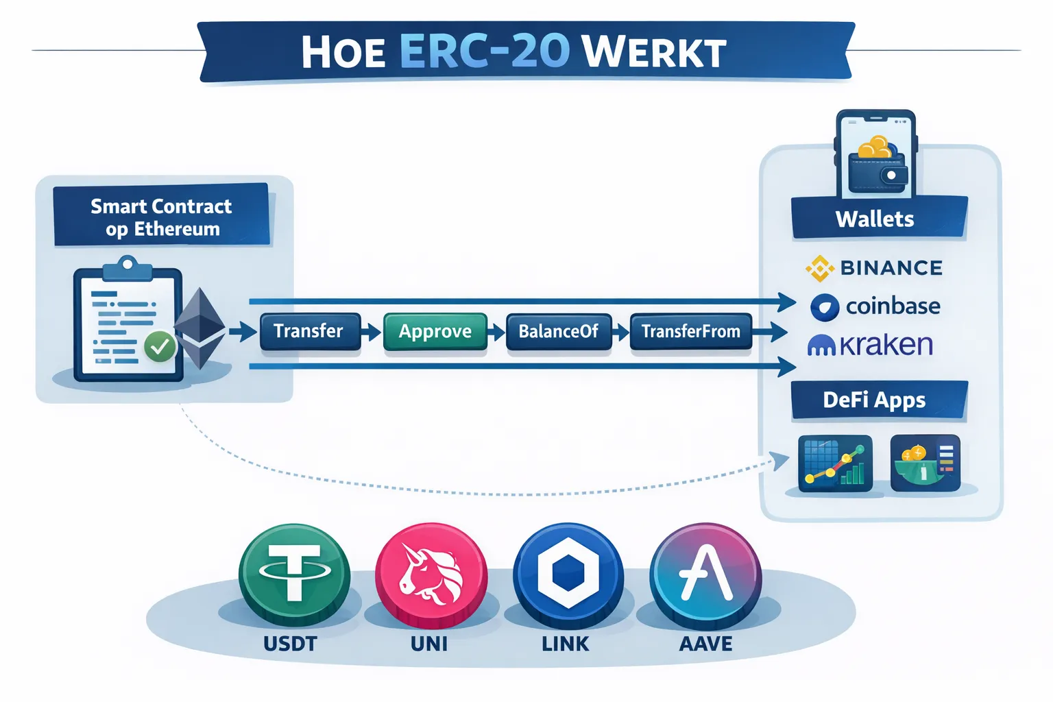 Hoe werkt een ERC-20 token