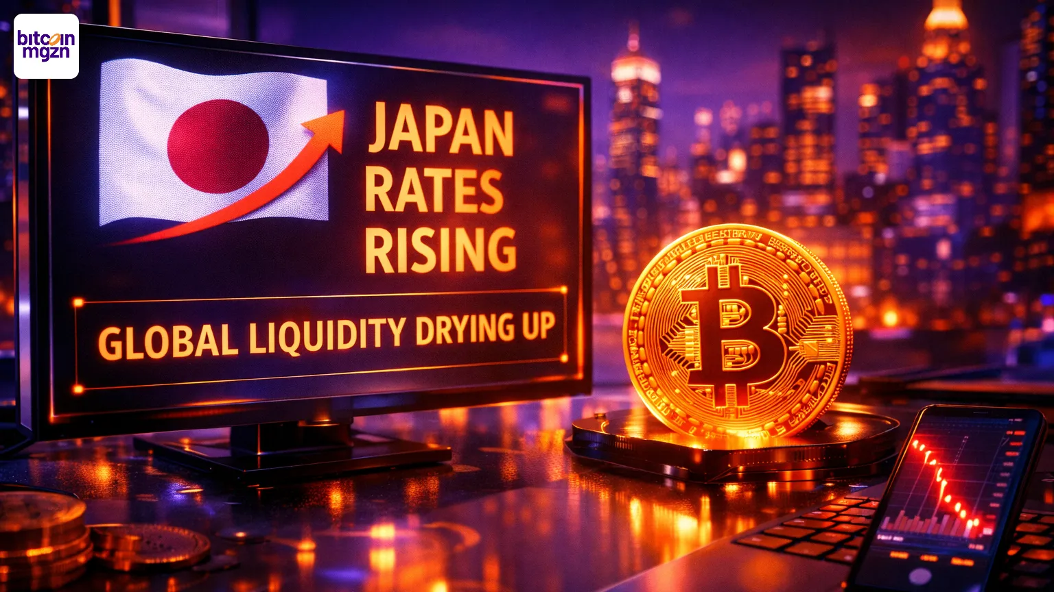 Japanse rente stijgt, liquiditeit droogt op: Wat doet Bitcoin?