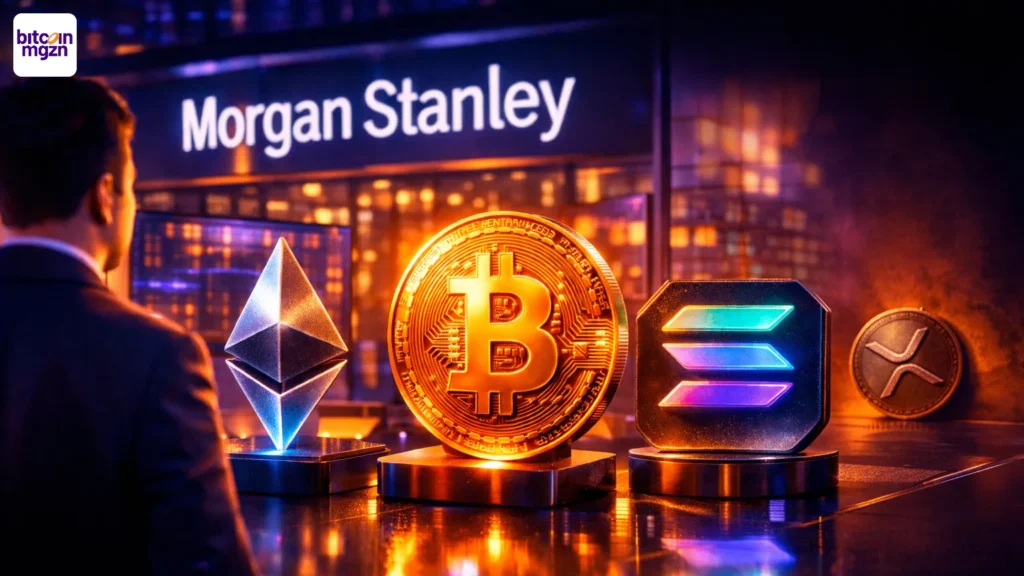 Morgan Stanley kiest voor BTC, ETH en SOL, XRP blijft achter
