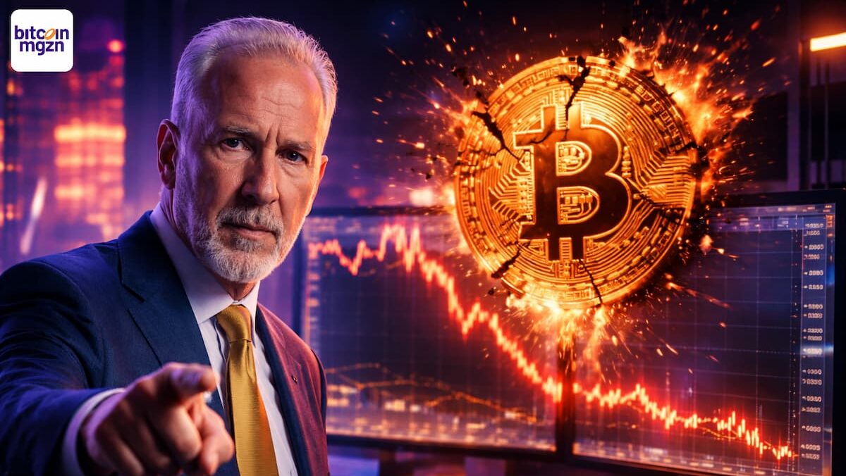 Peter Schiff voorspelt grote BTC crash - nu kopen of verkopen?