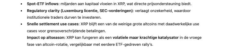 XRP verwachting - Bron ChatGPT