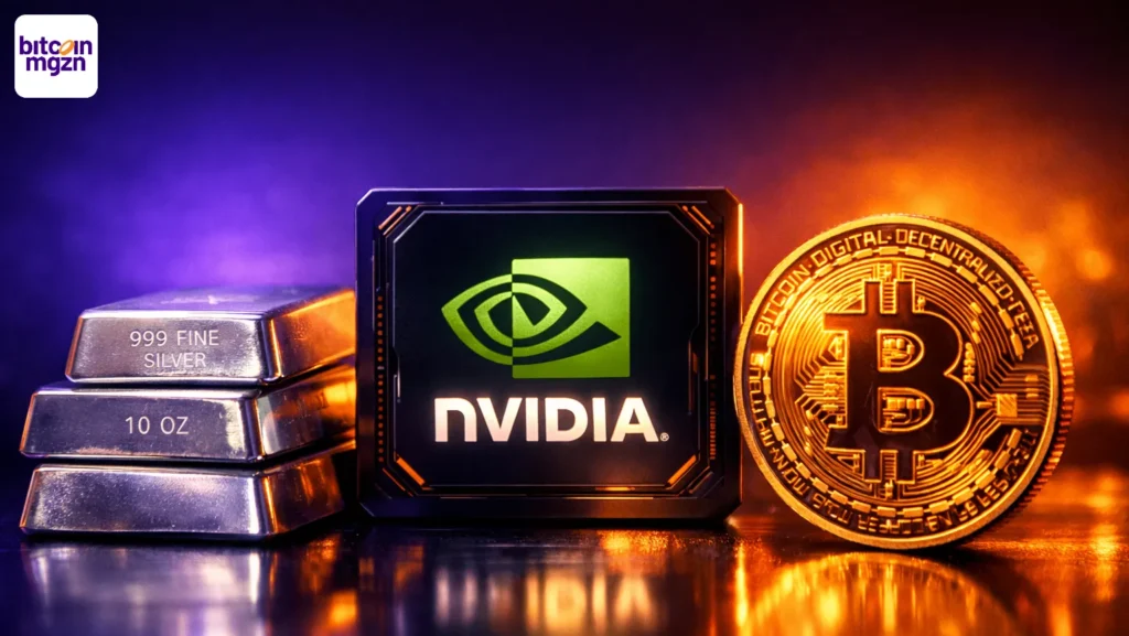 Zilver haalt Nvidia in – BTC gaat profiteren van edelmetalen explosie zegt analist