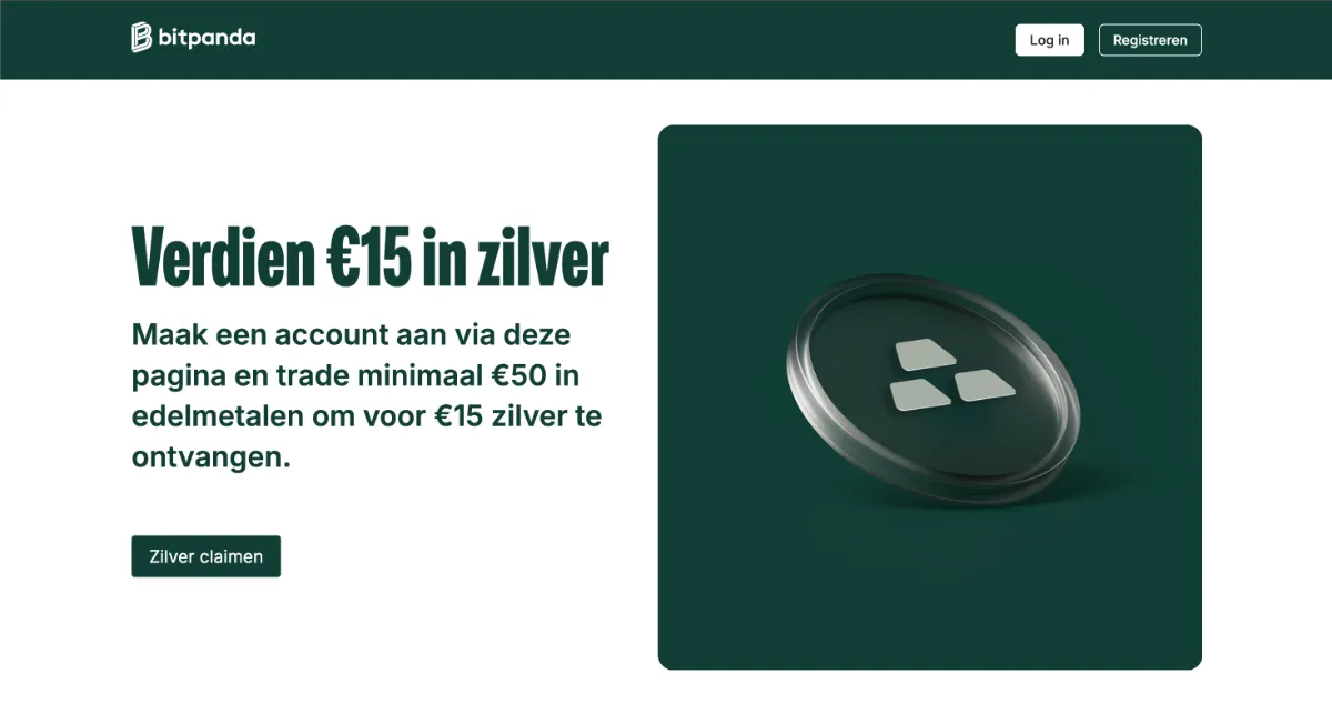 Zilver promotie bij Bitpanda.
