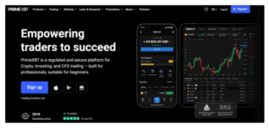 PrimeXBT homepage 2026