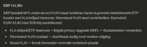 XRP koers verwachting volgens Claude. Bron: Claude