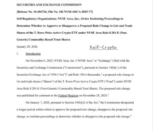 XRP ETF T. Rowe Price uitstelling - Bron: SEC.gov