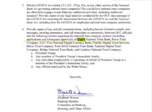 Elizabeth Warren vecht tegen Ripple bank in 2026