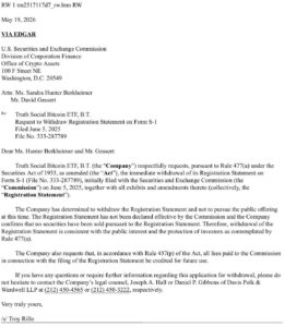 Trump trekt Bitcoin ETF in