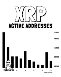 XRP activiteit gehalveerd