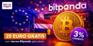 Bitpanda actie: €25 in Bitcoin en 3% cashback voor nieuwe gebruikers