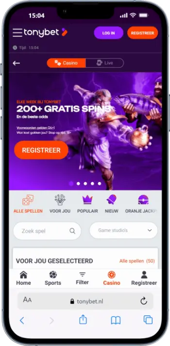 Tonybet casino app