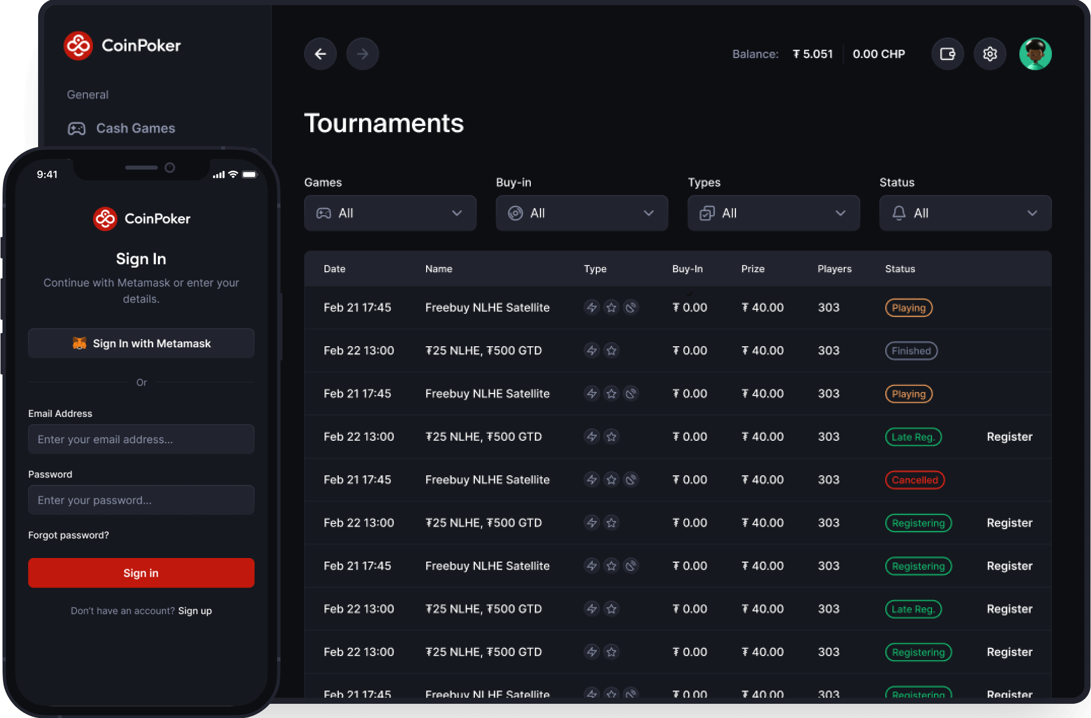 crypto poker site met tafeloverzicht