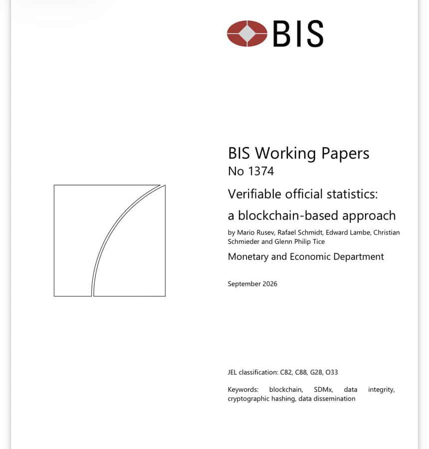 XRP in BIS rapport september 2026