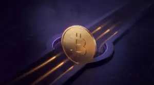 Gouden Bitcoin in een institutionele marktstroom die drie weken ETF-instroom verbeeldt