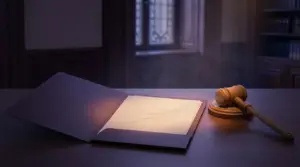 Regulatory filing and gavel symbolizing Bitwise's XRP ETF awaiting SEC approval