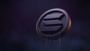 Matte Solana-inspired token representing Pump.fun’s cumulative SOL sales and potential market pressure
